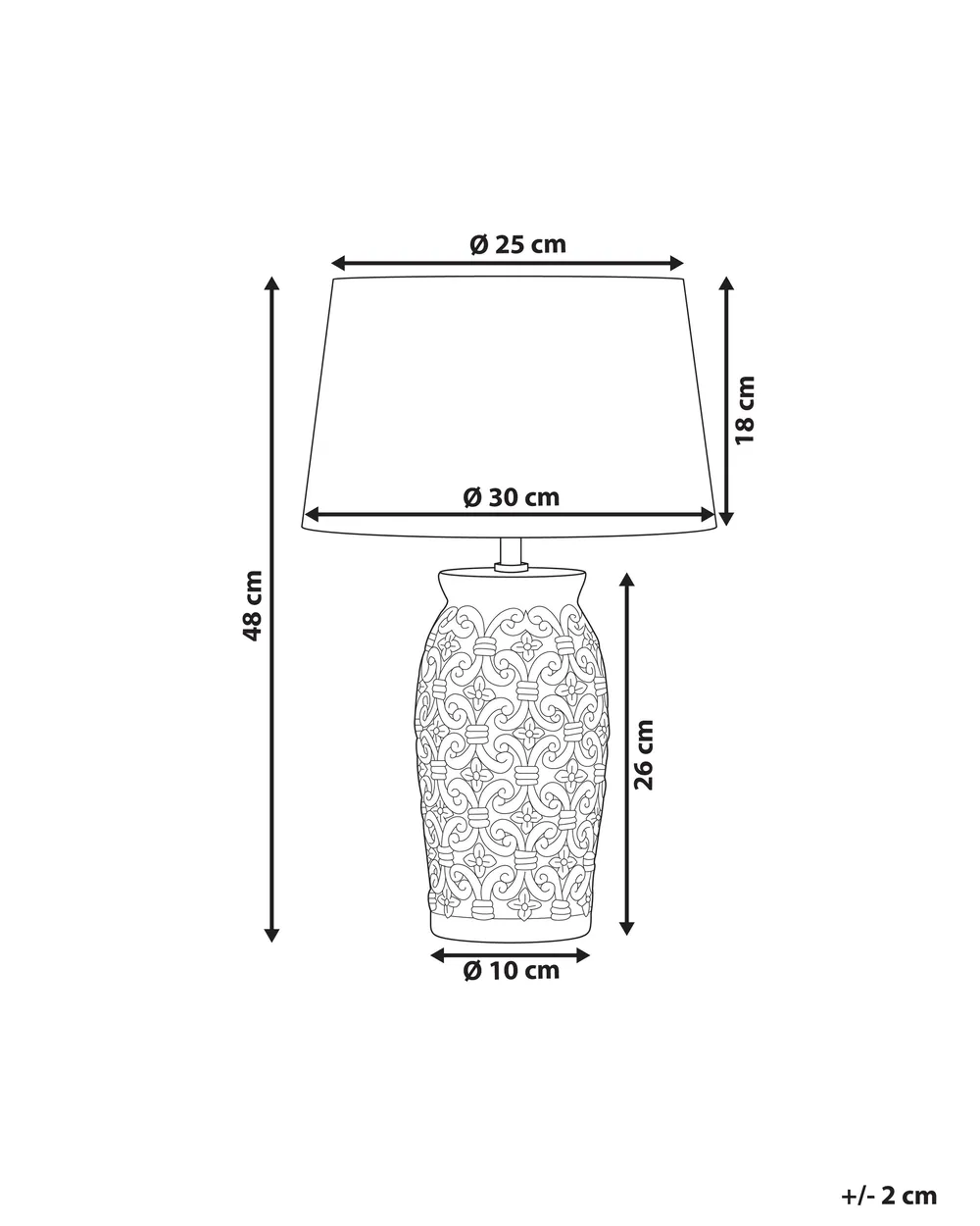 Table Lamp KHOPER Ceramic Grey_822900