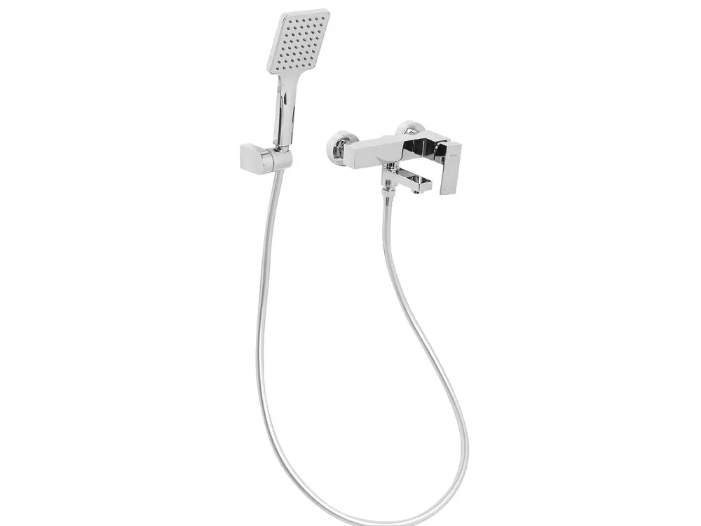 Wall Mounted Bath Shower Mixer Tap BALNEARIO Silver