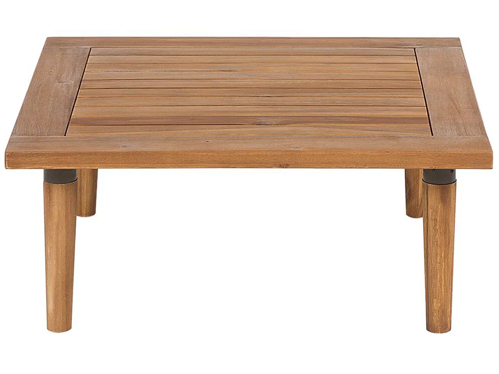 Garden Lounge Set with Table 2 Seater FRASCATI Modular Certified Acacia Wood Light Grey_718964