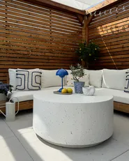 Soffbord TREZZO 90 cm 90 cm Terrazzoeffekt Off-White_943256
