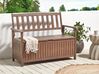 Garden Bench SOVANA 120 cm with Storage Acacia Wood Dark Brown