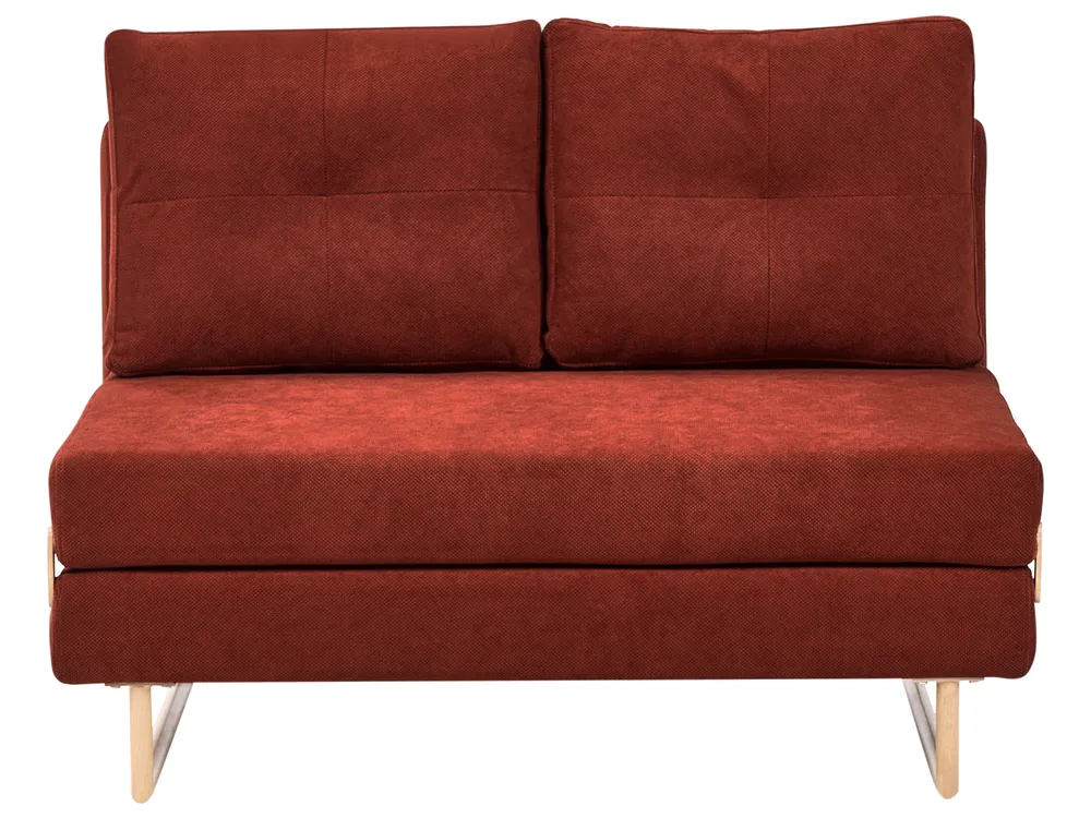 Sofa Bed 2 Seater JERSLEV Fabric Red