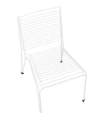 Set of 2 Garden Chairs CHIEVE Metal White_1049254