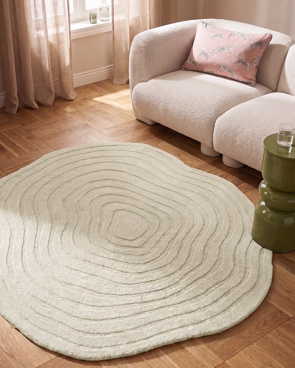 Matto ANKARAE Beige ø 200 cm Villa
