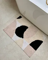 Bath Mat SANOLI Beige 60 x 90 cm Cotton_1176652