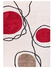 Rug BOLAT Beige 140 x 200 cm Cotton_1004852
