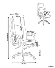 Executive Chair GRACEFUL Faux Leather Dark Brown_990521