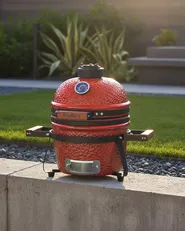 Mini Charcoal BBQ Grill KAMADO Ceramic Red_1007511