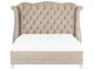Bed Velvet AYETTE 160 x 200 cm (EU King Size) Beige_832226