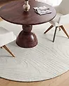 Tekoturkismatto ONTAKE Luonnonvalkoinen ø 160 cm