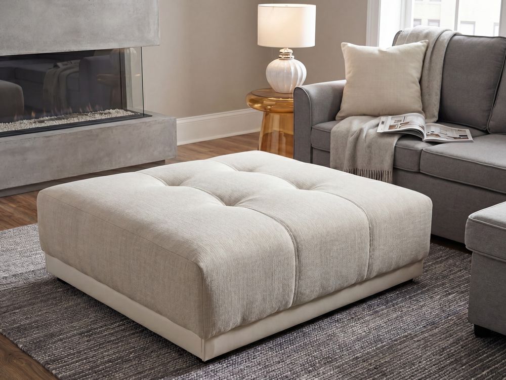 Fotpall TORPO Beige