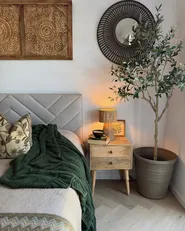 Seinäpeili BLASITO 66 cm 66 cm Bambu Ruskea_1163738
