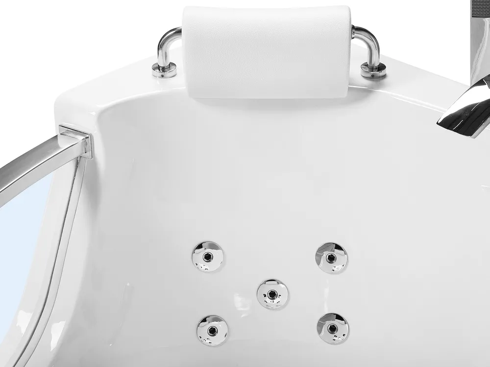 Hörnbubbelbadkar med LED MANGLE 2010 x 1500 mm Vit_786429