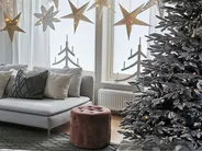 Snöklädd konstgjord julgran BASSIE 210 cm Vit_837645