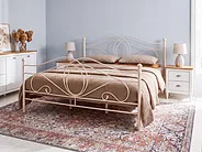 Sänky Metalli LYRA 180 x 200 cm Vaaleanbeige_1162039