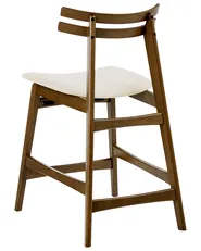 Set med 2 barstolar CYNTHIANA Trä Brun/ Off-White_1060403