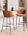 Set of 2 Bar Chairs KIANA Orange