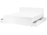 Bed with 4 Drawers SABRAN Pine Wood White 180 x 200 cm (EU Super King)_1061333