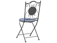 Bistro Set Folding CIGLIANO Metal Black_919876