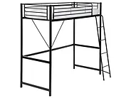 High Sleeper Bed CHASSORS 90 x 200 cm (EU Single) Black_1136585
