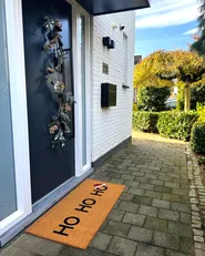 Dörrmatta PALAKPAKIN Naturlig 55 x 120 cm Julmotiv Kokosfiber_1034589