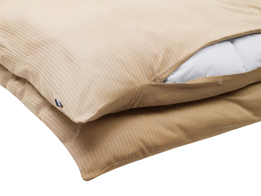 Duvet Cover Set AVONDALE 155 x 220 cm Sateen Cotton Beige_815157