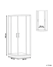 Shower Enclosure JUKATAN II 800 x 800 x 1850 mm Silver_787997