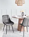Ruokatuolisetti 2 kpl MELROSE Keinonahka Harmaa