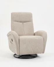 Gungande fåtölj DANAE Vridbar Chenille Ljusbeige_1156514