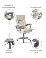 Johtajatuoli GALLANT Keinonahka Beige_995385