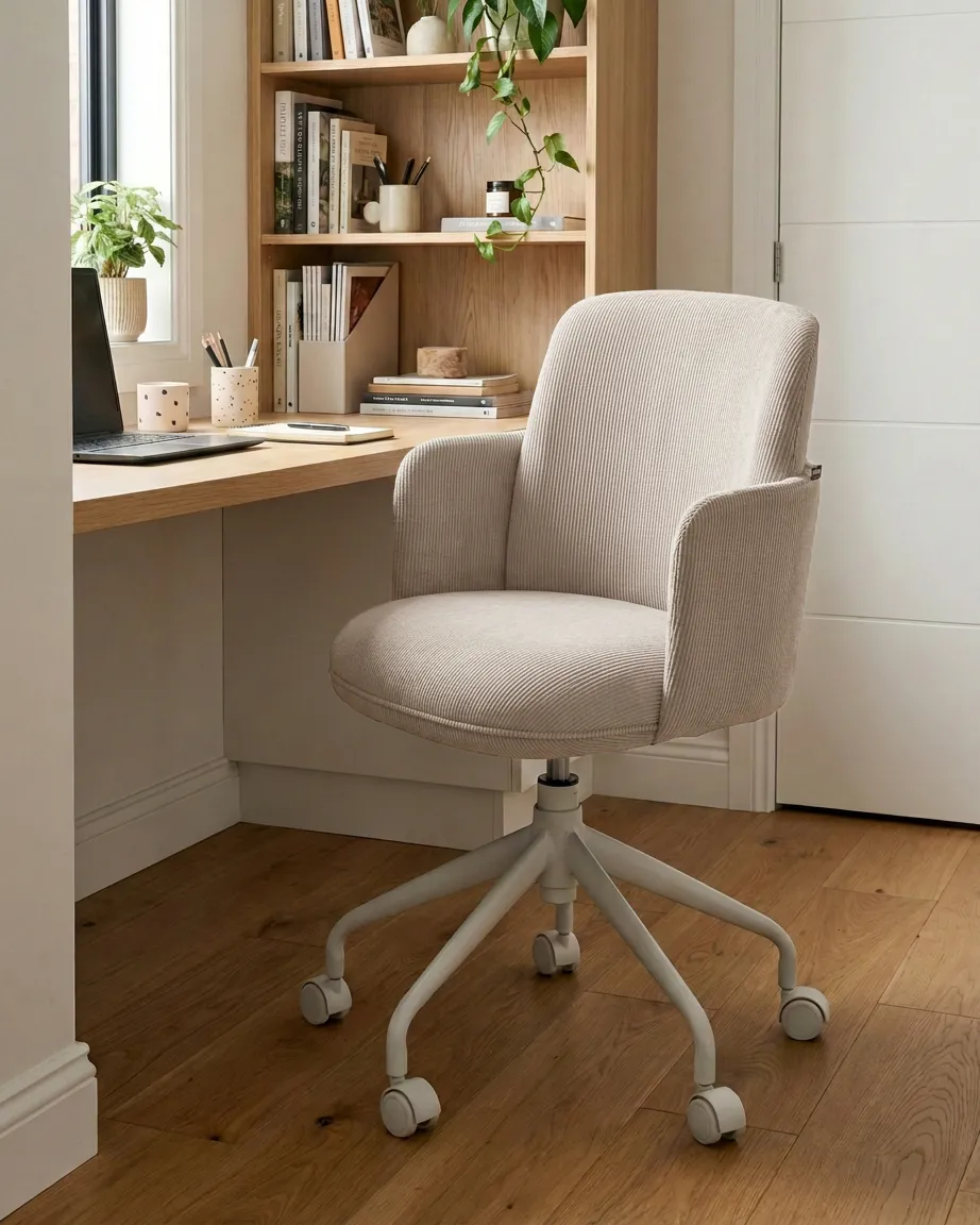 Office Chair DRYDEN Corduroy Light Beige_1060300