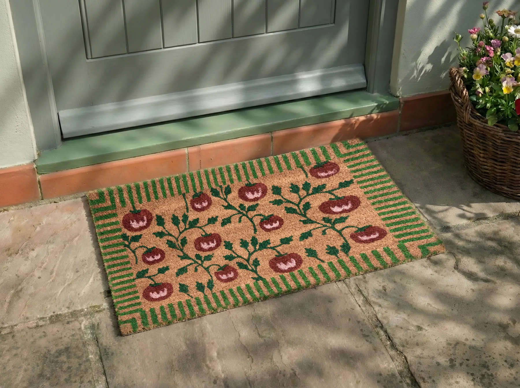 Doormat KNIK Natural 45 x 75 cm Tomato Coir_1050512
