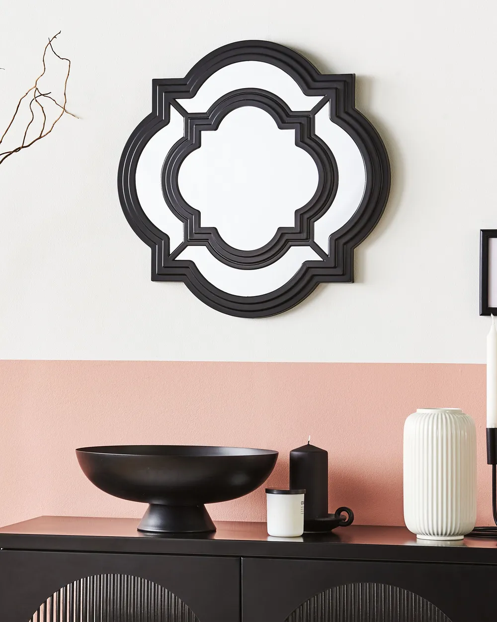 Wall Mirror COBETA 51 cm 51 cm Black_1080439