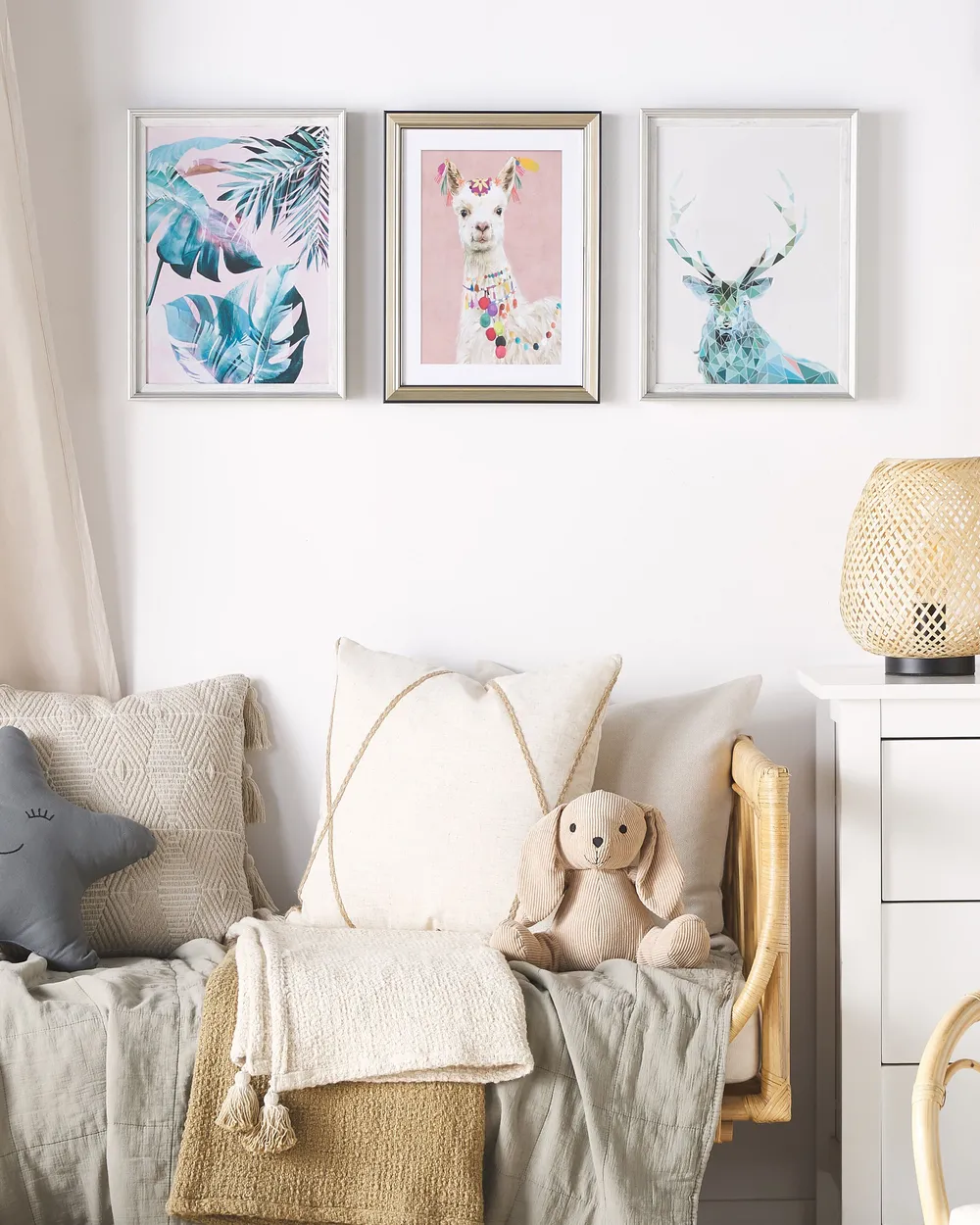 Framed Wall Print KAYES 30 x 40 cm Animal Motif Blue