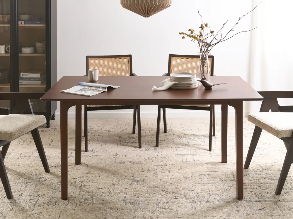 Matbord DELMAS Mörk askfanér 160 cm 90 cm_1078249