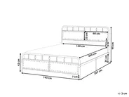 Säng med lamellram Metall BREUILLET 140 x 200 cm Svart_1033483