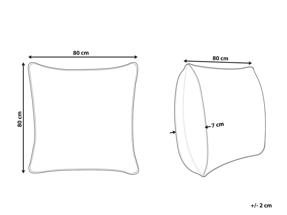 Bed Pillow ERRIGAL High 80 x 80 cm Microfibre White_870239
