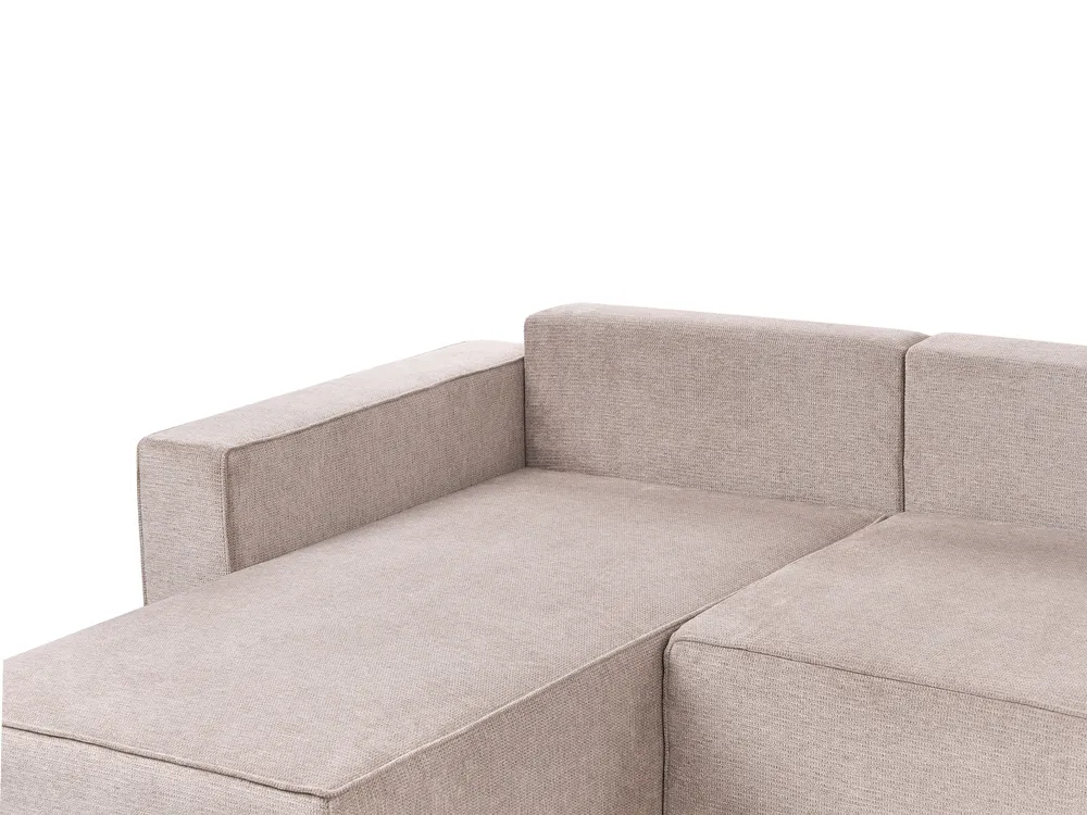 U-Shape Sofa Bed 4 Seater VATNE with Storage Fabric Taupe_950517