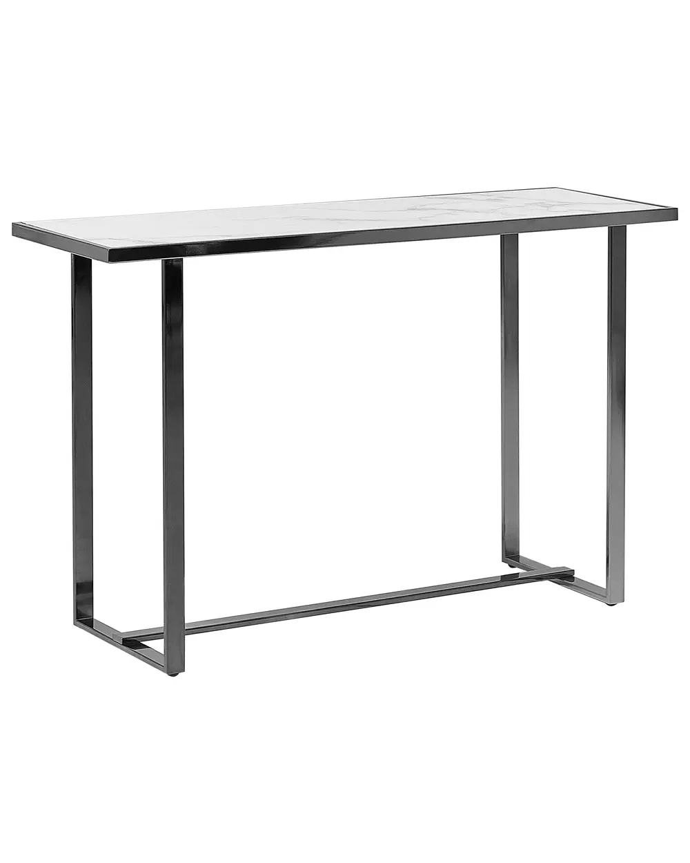Console Table PLANO Tempered Glass White Marble