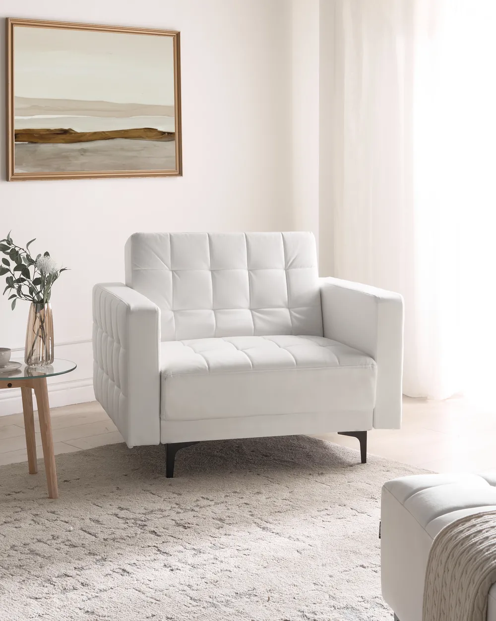 Armchair ABERDEEN Faux Leather White