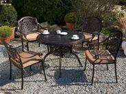 Garden Dining Table SALENTO 102 cm 102 cm Metal Dark Brown_765553
