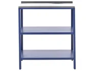 4 Piece Outdoor Kitchen Set with Sink VILAMA Blue Metal_975010