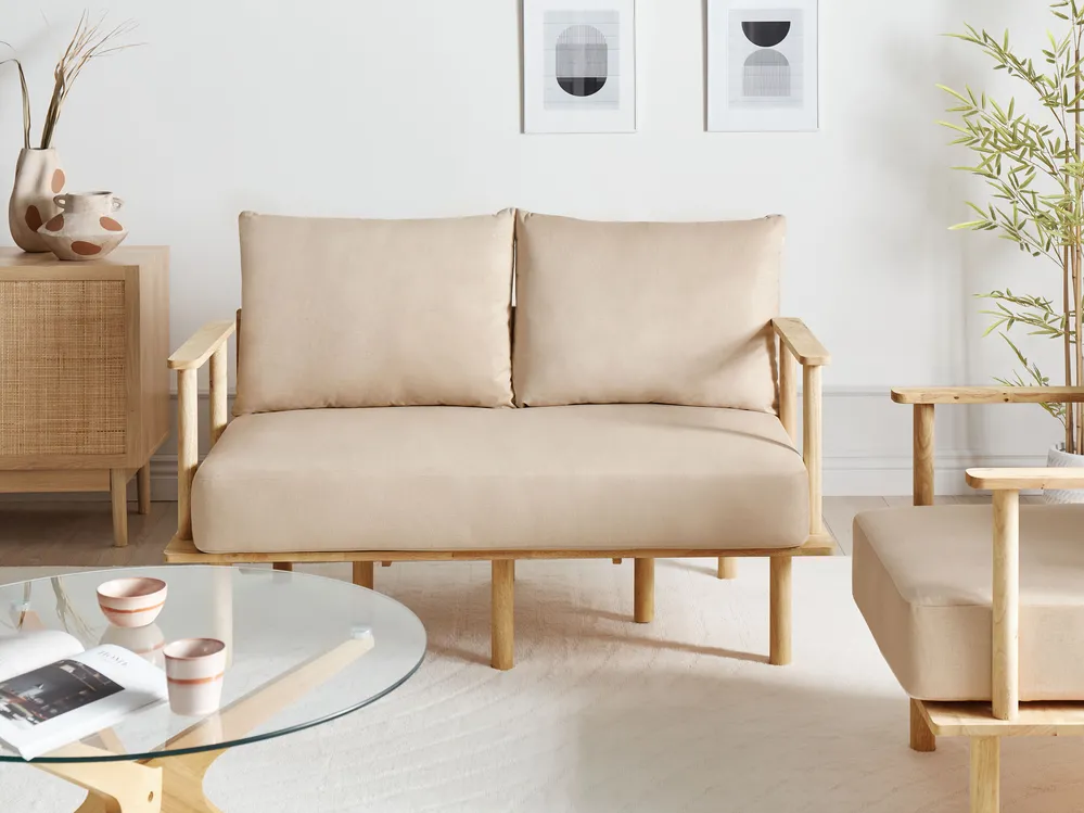 Sofa 2 Seater ASKER Fabric Beige