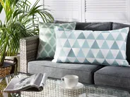 Ulkotyynysetti 2 kpl TRIFOS Geometrinen kuvio 40 x 70 cm Sininen_827347