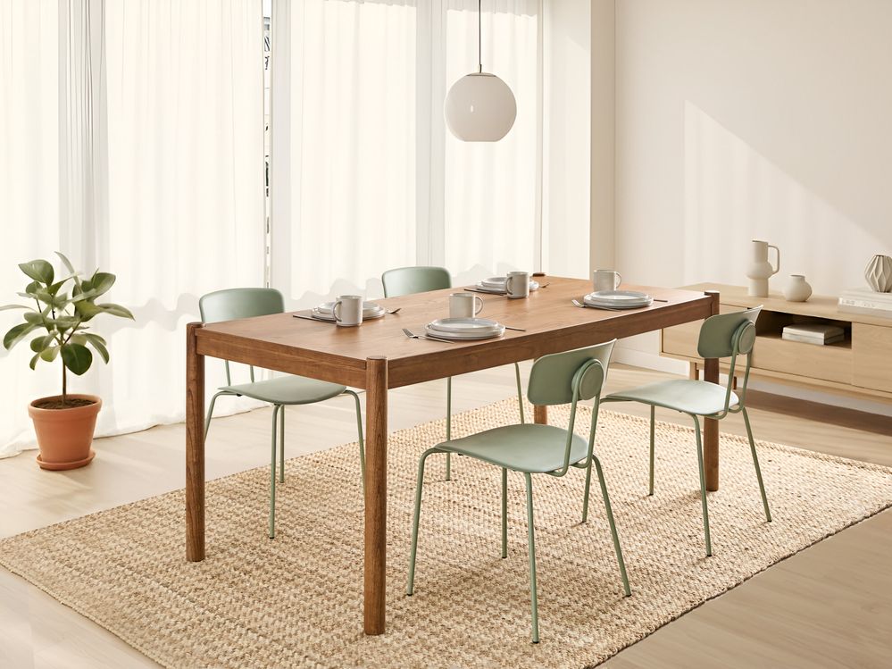 Matbord FONDIS Mörkt ekträ 180 cm 90 cm