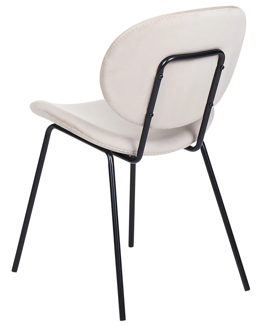 Set of 2 Dining Chairs LUANA Velvet Light Beige_884777