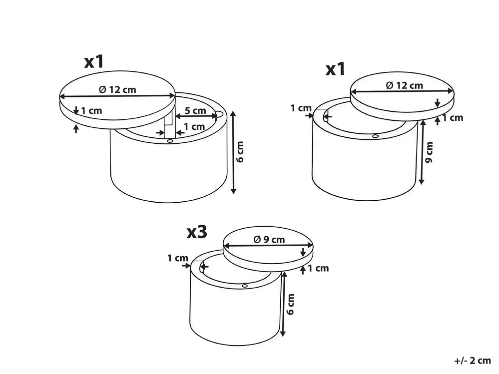 Set med 5 kryddburkar PATISSERIE Akaciaträ Brun_1074663
