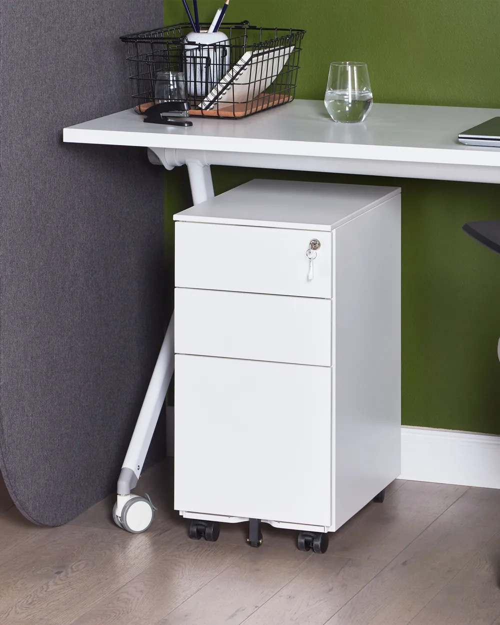 Storage Unit BOLSENA Metal White
