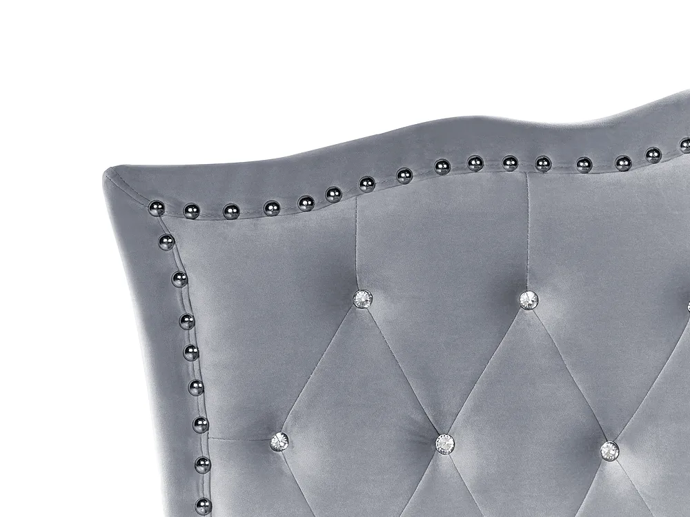 Bed Velvet METZ 90 x 200 cm (EU Single) Grey_861364