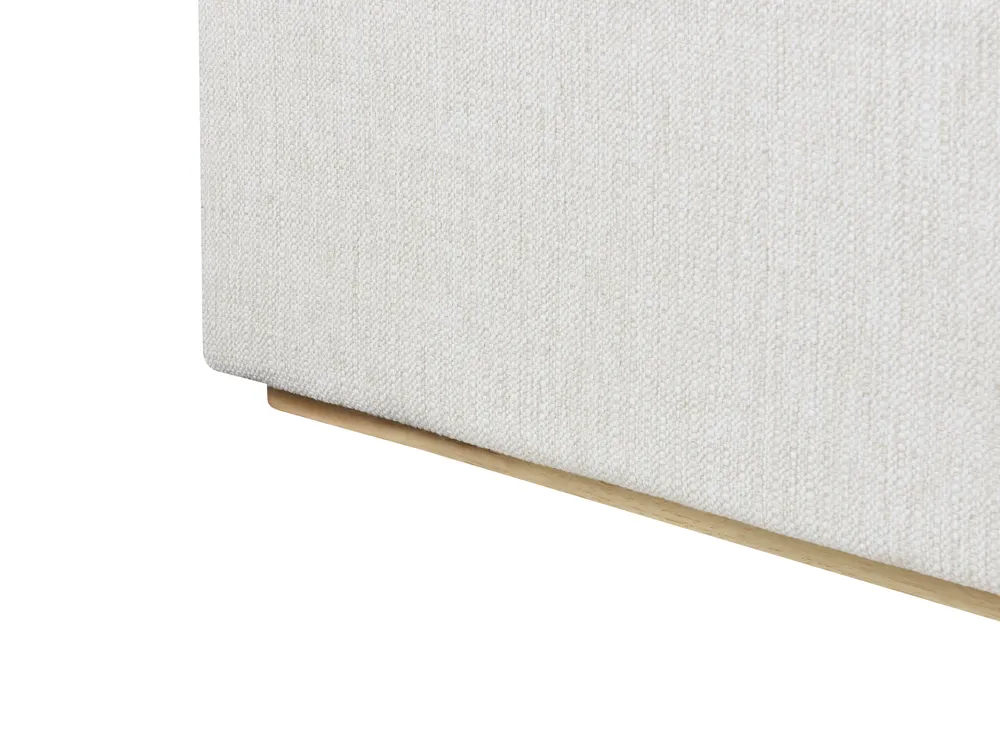 Ottoman Bed MONESTIER Fabric Off-White 160 x 200 cm (EU King Size)_972331